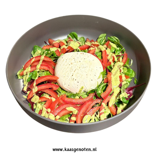 Burrata met tomaat en pesto