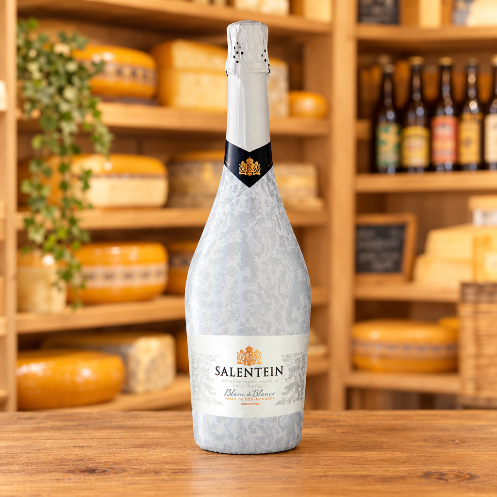 Salentein Sparkling Brut Blanc de Blancs in witte sleeve