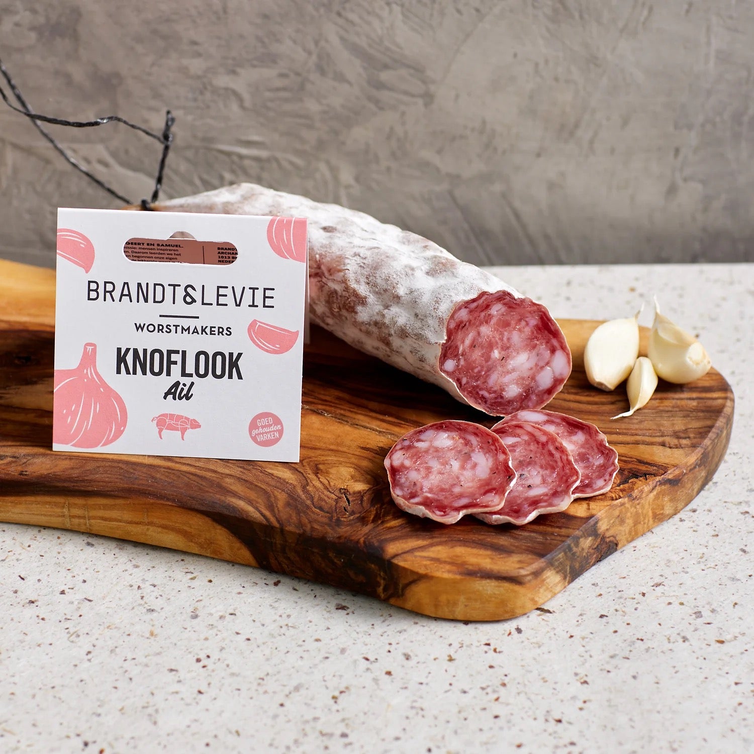 Brandt & Levie Worst Knoflook & Nootmuskaat