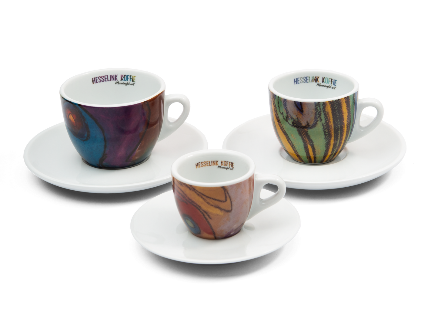 Cappuccino kop en schotel Hesselink koffie