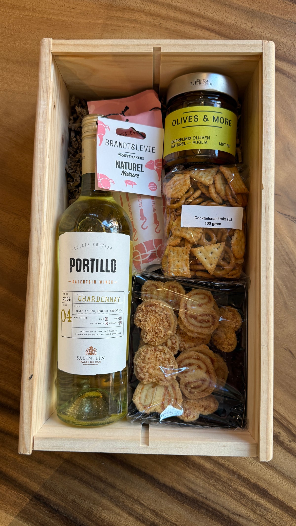 Wijnkist Salentein borrelbox chardonnay