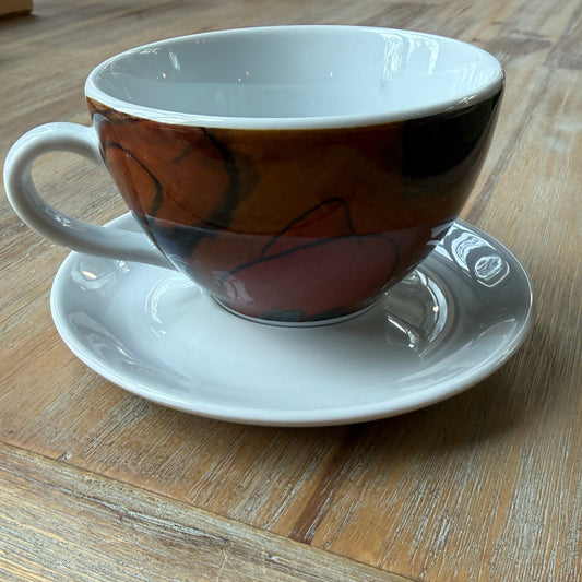 Cappuccino XXL kop en schotel Hesselink koffie