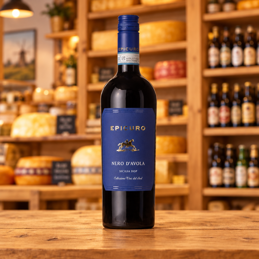 Fles Epicuro Nero d’Avola 2023 uit Sicilië