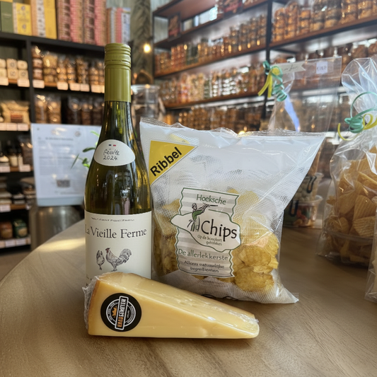 Cadeauverpakking La Vieille Ferme Wit met Kaas & Chips