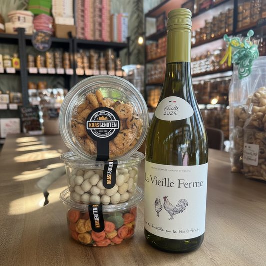 Cadeauverpakking La Vieille Ferme Wit met Nootjes