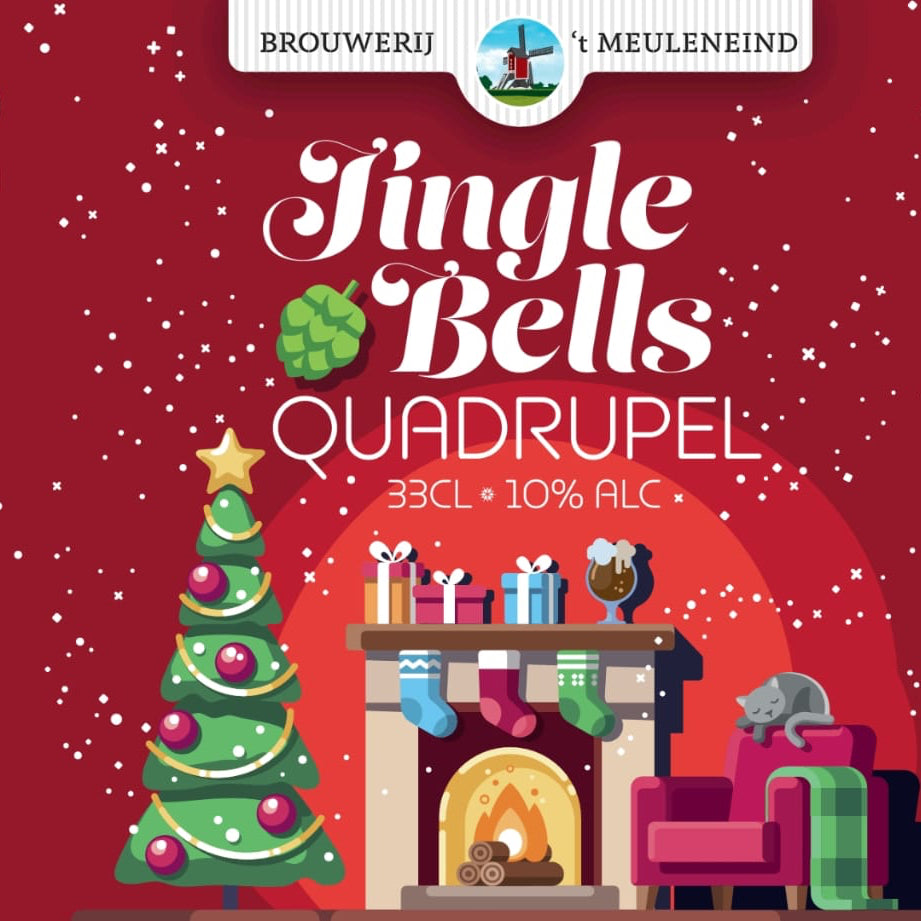 Fles Jingle Bells Quadrupel 33 cl van Brouwerij ’t Meuleneind
