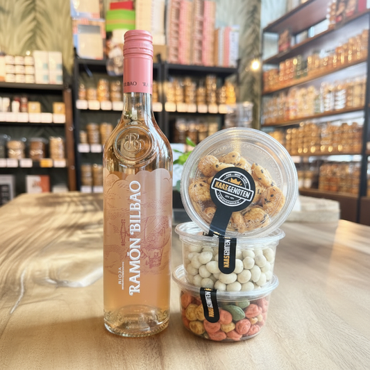 Cadeauverpakking Ramon Bilbao Rosé met Nootjes